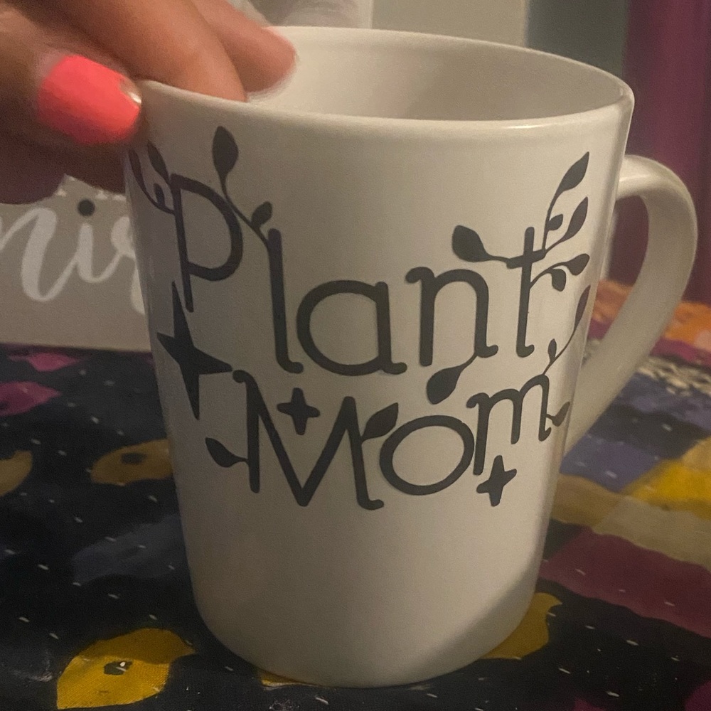 Hand made Plant mom custom mug
